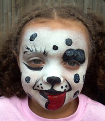 Dalmation Face Painting