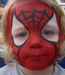 Spiderman Face Painting