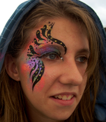 Rainbow Abstract Face Painting