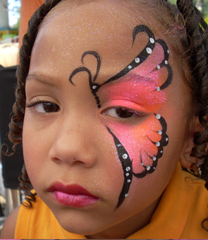 Half Butterfly Face Painting