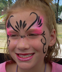 Pink Mermaid Face Painting