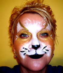 Golden Kitty Face Painting