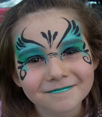 Green Mermaid Face Painting