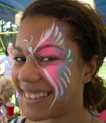 Half Butterfly Face Painting