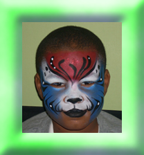 American Tiger Face Painting