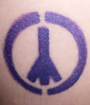 Peace Sign Airbrush Tattoo