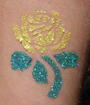 Rose Glitter Tattoo