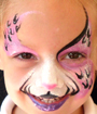 Split Cheetah Face Painting