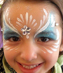 Blue Princess Face Painting