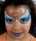 Blue Princess Face Painting