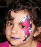 Flowery Butterfly Face Painting