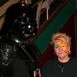 Curlie With Darth Vader